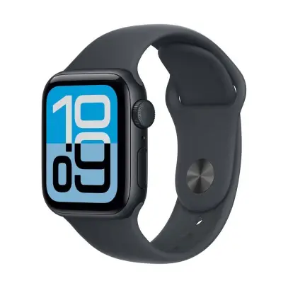 Apple Watch SE 3 (2025), 44 мм корпус из алюминия цвета «Midnight», ремешок Sport Band размера M/L цвета «Midnight»