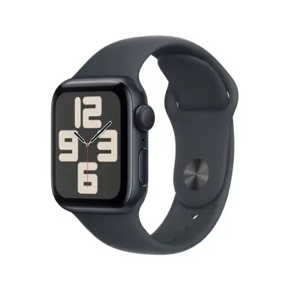 Apple Watch SE (2024), 40 мм корпус из алюминия цвета «Midnight», ремешок Sport Band размера M/L цвета «Midnight»