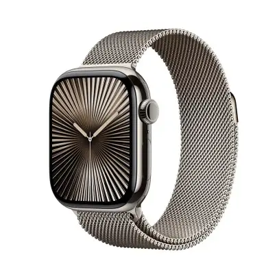 Apple Watch Series 10, 42 мм корпус из титана цвета «Natural», ремешок Milanese Loop цвета «Natural»