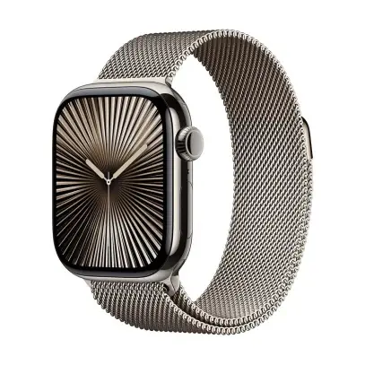Apple Watch Series 10, 46 мм корпус из титана цвета «Natural», ремешок Milanese Loop цвета «Natural»